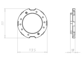 Kaiser Frontring DA 75 mm für ThermoX 9300-42