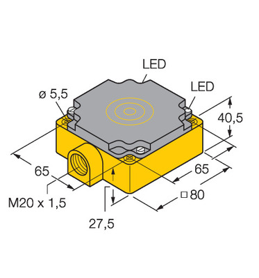 Turck Sensor induktiv BI40-CP80-VP4X2