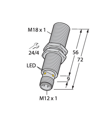 Turck Sensor induktiv BI5UMT18EAP6XH1141