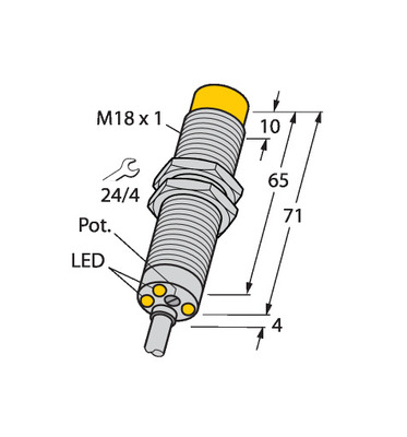 Turck Sensor induktiv DNI12U-M18E-AP4X3