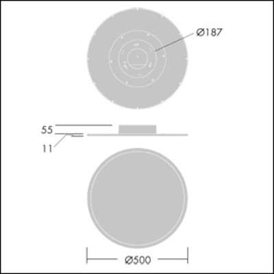 Thorn LED-Ein-u.Anbauleuchte 3200-840 HF R500 OMEGA C #96627778