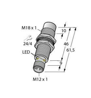 Turck Sensor induktiv NI12UMT18MVP4XH1141