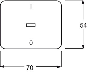 Busch-Jaeger Kontroll-Wippe ti mit Aufdruck I/0 1788-266