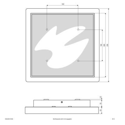 EVN Lichttechnik LED-Anbauleuchte 3000K IP54 anthrazit DAQG54151502
