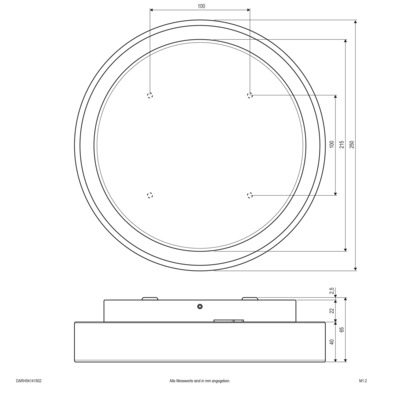 EVN Lichttechnik LED-Anbauleuchte 3000K IP54 anthrazit DAR54141502