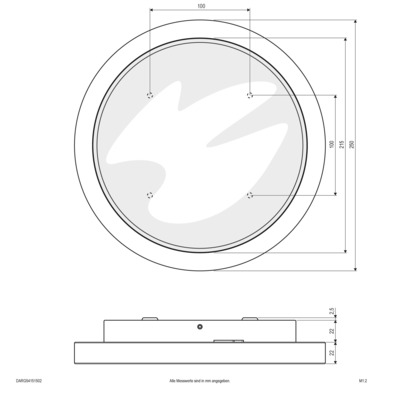 EVN Lichttechnik LED-Anbauleuchte 3000K IP54 anthrazit DARG54151502