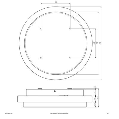 EVN Lichttechnik LED-Anbauleuchte 3000K IP54 anthrazit DARH54141502
