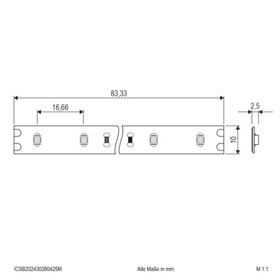 EVN Lichttechnik LED-Strip 25m rot IC 24VDC ICSB202430280425M