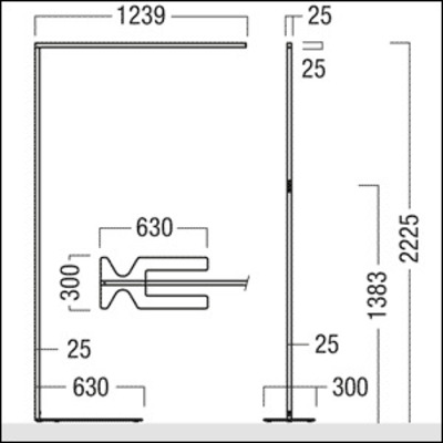 Zumtobel Group LED-Stehleuchte 4000K dim schwarz LINETIK-S #42184485