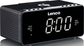 LENCO Uhrenradio PLL,FM,QI-Charging CR-550 sw