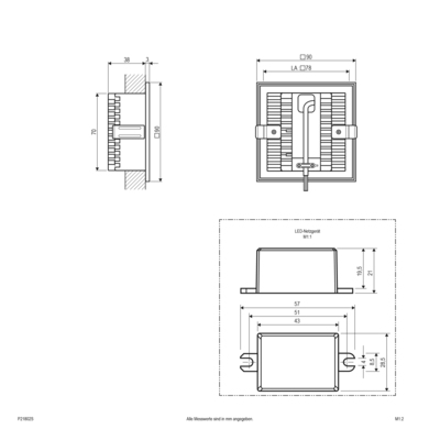 EVN Lichttechnik LED-Wandeinbauleuchte 3000K IP20 si P21802S