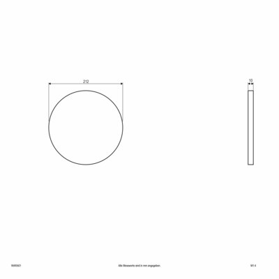 EVN Lichttechnik Abdeckung weiß für WAR/WAQ WARA01