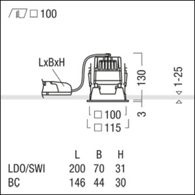 Zumtobel Group LED-Einbauleuchte 4000K DALI weiß PANOS EVO #62907011