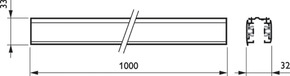 Philips Lighting 3-Phasen-Stromschiene RCS750 3C L1000 ALU