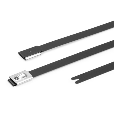 HellermannTyton Edelstahlkabelbinder mit Kugelverschluss MBT8SFCSS316/SPBK100