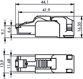 Telegärtner Stecker MFP8-SL 6A AWG22-24+27 T568A 100035951