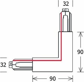 LTS Licht&Leuchten L-Verbinder gr PE Innen Aufbau ST-A L/PE-IN/9011 GR