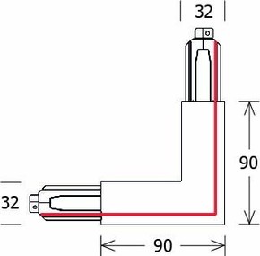 LTS Licht&Leuchten L-Verbinder weiß PE Außen Aufbau ST-A L/PE-OUT/9012WS