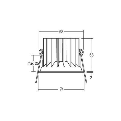 Brumberg Leuchten LED-Einbauleuchte 350mA 3000K weiß 12415173