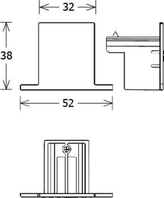 LTS Licht&Leuchten Enddeckel weiß Einbau ST-E CAP/9004-R WS