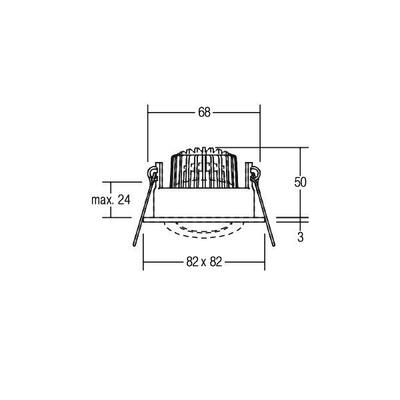Brumberg Leuchten LED-Einbaustrahler IP65 350mA 1800-3000K chr 12445023