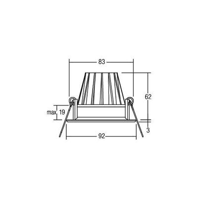 Brumberg Leuchten LED-Einbaustrahler 700mA 3000K weiß 12520073