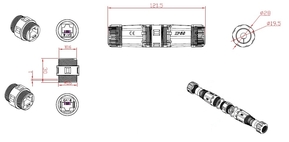 EFB-Elektronik Durchführungskupplung RJ45 Cat.6A IP68 IP68DFKRJ456AWP