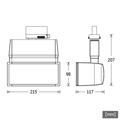 LTS Licht&Leuchten LED-Stromschienenstrahler silber 3000K EL 303.30.2 si