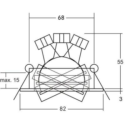 Brumberg Leuchten NV-Einbaustrahler GX5,3/50W chrom matt 3269.03
