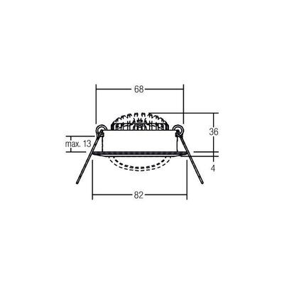 Brumberg Leuchten LED-Einbaustrahler 3000K chrom dimm. 39363023