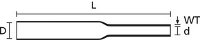 HellermannTyton Schrumpfschlauch TFE2-28-1220-PTFE-CL