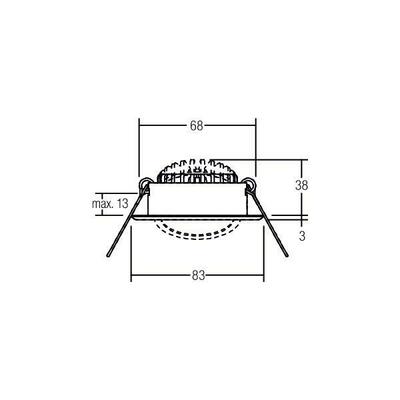 Brumberg Leuchten LED-Einbaustrahler 3000K edelst. dimm. 39369223