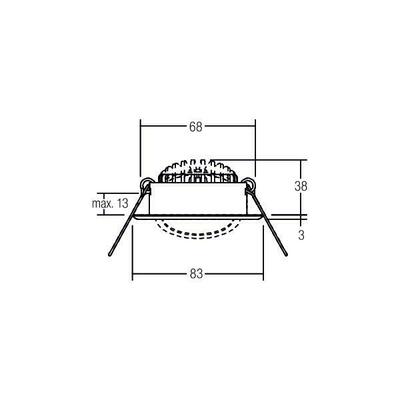 Brumberg Leuchten LED-Einbaustrahler 3000K edelst. dimm. 40369223