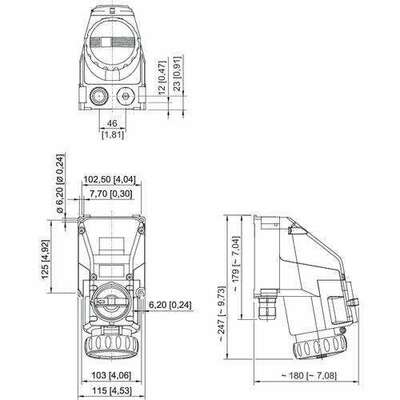 Stahl Schaltersteckdose WA 200/346-240/415V 7570/11-506