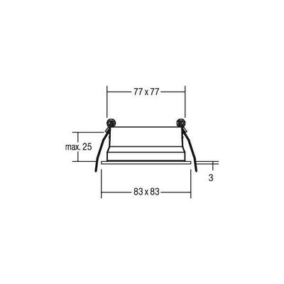 Brumberg Leuchten Einbauring weiß 83x83mm 82040170