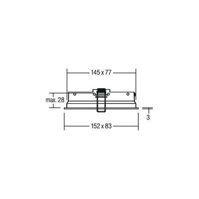 Brumberg Leuchten Einbauring weiß 151x83mm 82041170