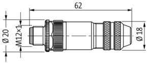 Murrelektronik Stecker M12 gerade 7000-13301-0000000