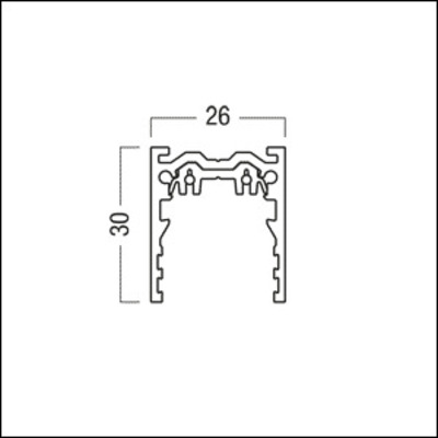 Zumtobel Group Niedervolt U-Profil Silber SUP2 TRACK U 4M SR