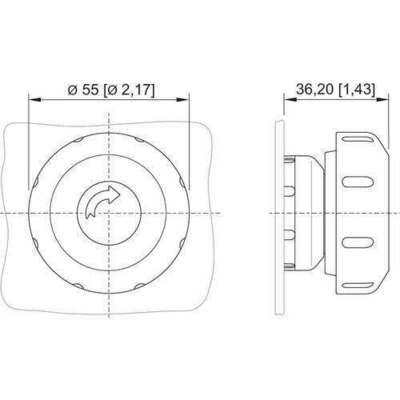 Stahl Pilzsperrtaster 55 mm 8602C3-015-S