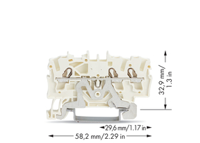 WAGO GmbH & Co. KG 3-Leiter-Schirmleiterklem. Beschriftung,weiß 2002-1308
