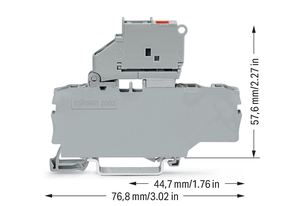 WAGO GmbH & Co. KG 3-Leiter-Sicherungsklemme 2,5mm² gr, Si.halter 2002-1711/1000-867