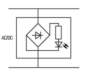 WAGO GmbH & Co. KG Bauelementestecker 2-polig,LED rot,grau 2002-880/1000-541