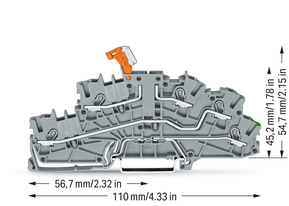WAGO GmbH & Co. KG Installationsetagenklemme 2,5 mm²,grau 2003-6644