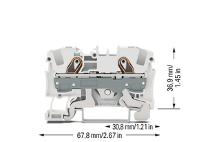 WAGO GmbH & Co. KG 2-Leiter-Schirmleiterklem. 6mm² 2006-1208