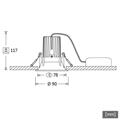 LTS Licht&Leuchten LED-Einbaustrahler 2700K, DALI, silber VTRM10.052760/DALIsi