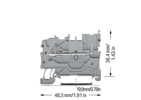 WAGO GmbH & Co. KG 1-Leiter/1-Pin-Basisklemme Push-in CAGECLAMP,gr 2020-1201