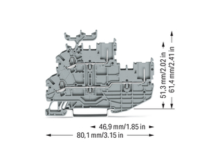 WAGO GmbH & Co. KG Doppelstock-Basisklemme L/L 1-Leiter/1-Pin 2020-2231
