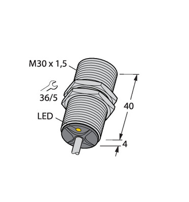 Turck Sensor induktiv BI10-G30-Y2X 7M