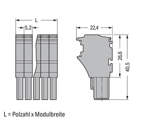 WAGO GmbH & Co. KG 1-Leiter-Federleiste CAGECLAMP,4mm²,gr 2022-111
