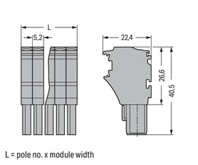 WAGO GmbH & Co. KG 1-Leiter-Federleiste CAGECLAMP,4mm²,gr 2022-111